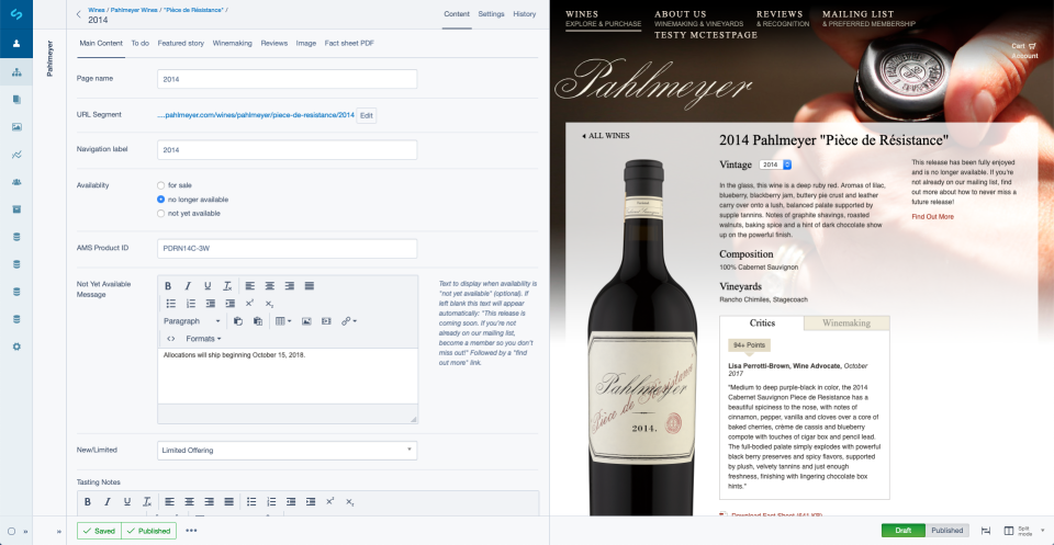 pahlmeyer silverstripe cms v2
