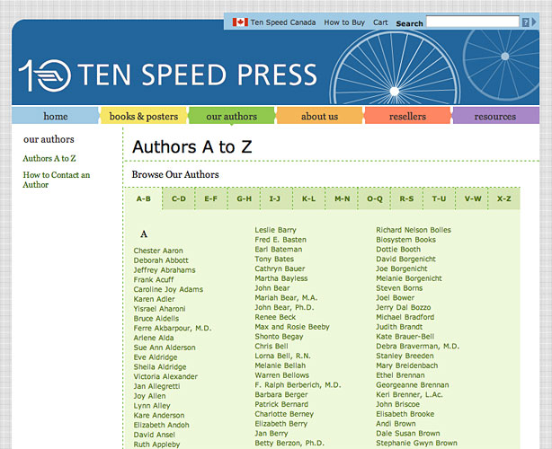 tenspeed author list